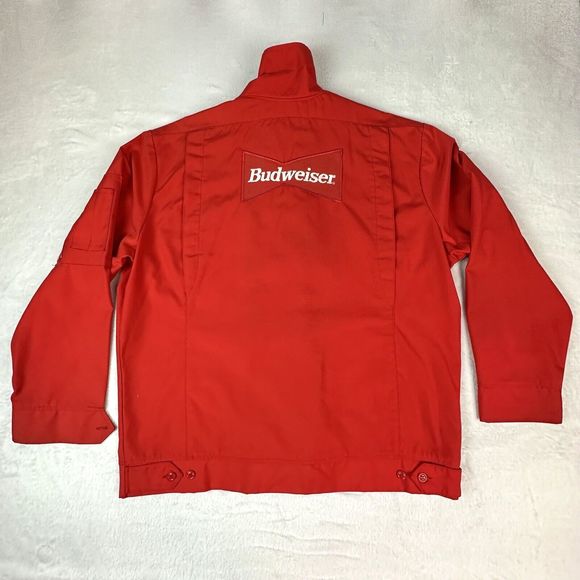 Vtg Riverside Flexbac Mens Large Anheuser-Busch Budweiser Delivery Work Jacket - Picture 14 of 16